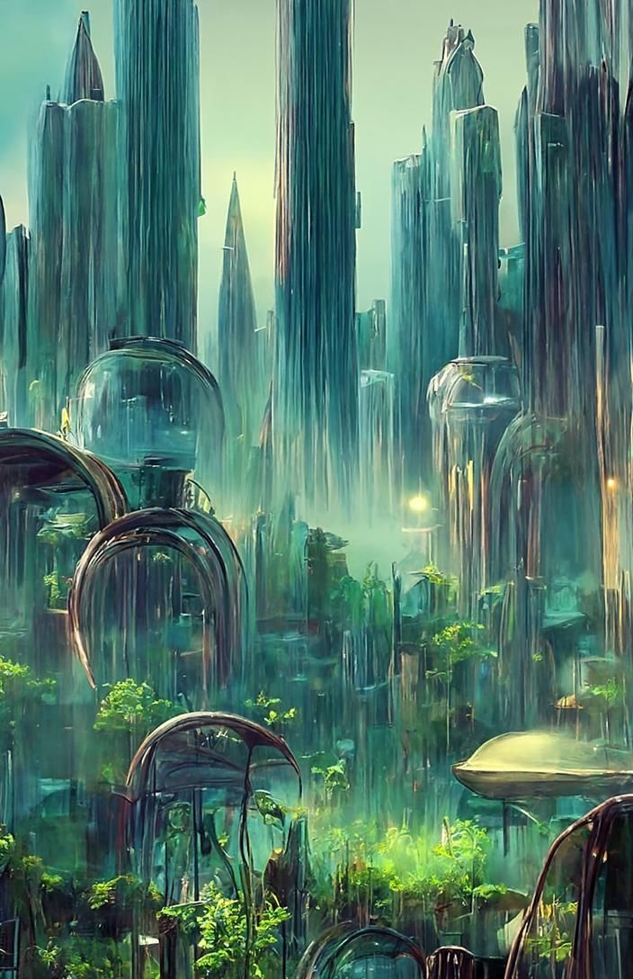 Retrofuturistic Cityscape: Dieselpunk and Atompunk Fantasy