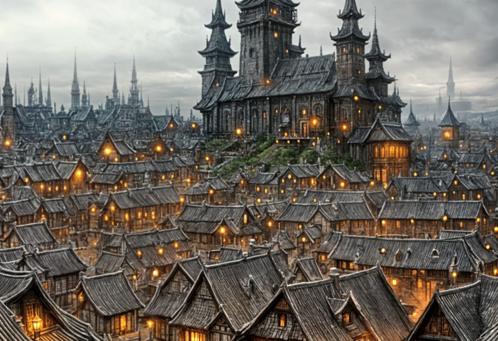 Majestic Imperial Metropolis in Ancient Style
