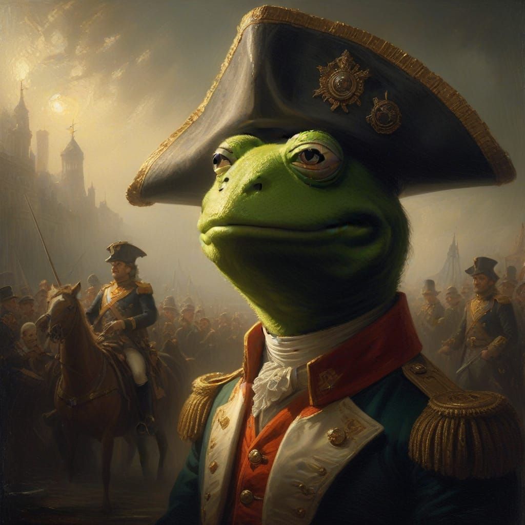 Regal Frog in 19th Century Splendor