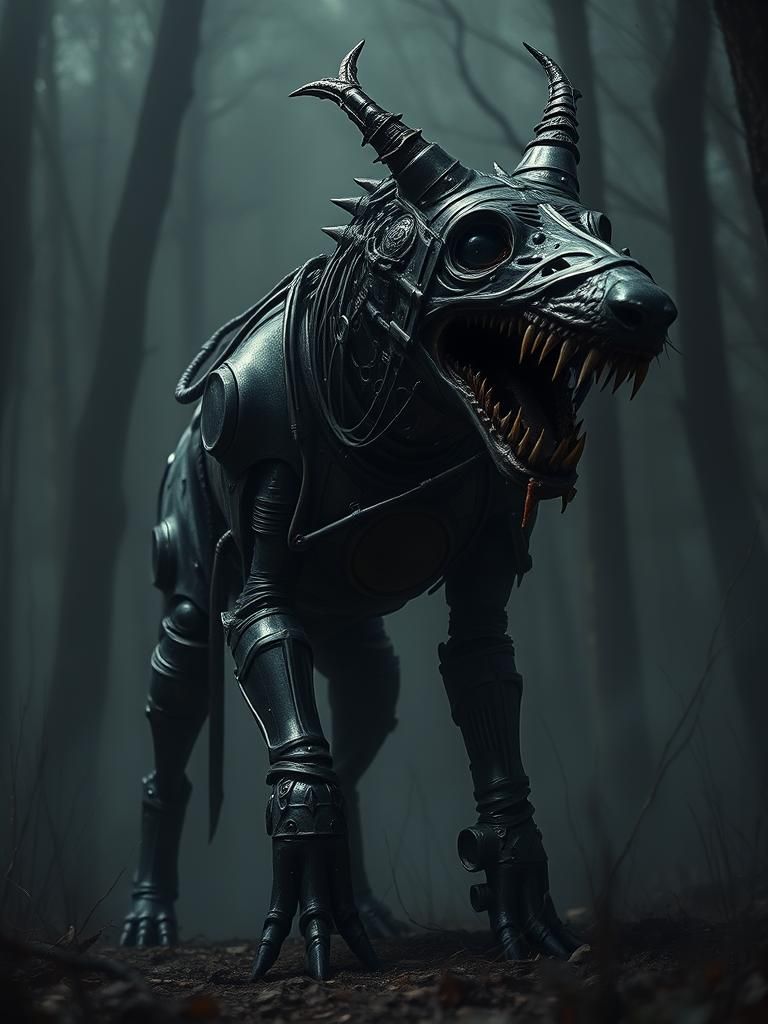 Nightmarish Armored Hound of Lovecraftian Horror