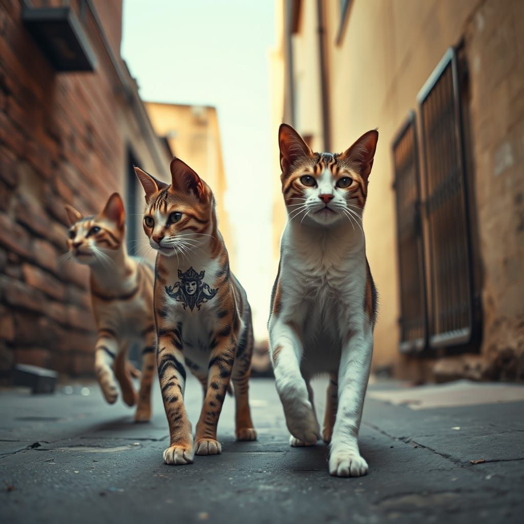 Feline Rebels in Ink