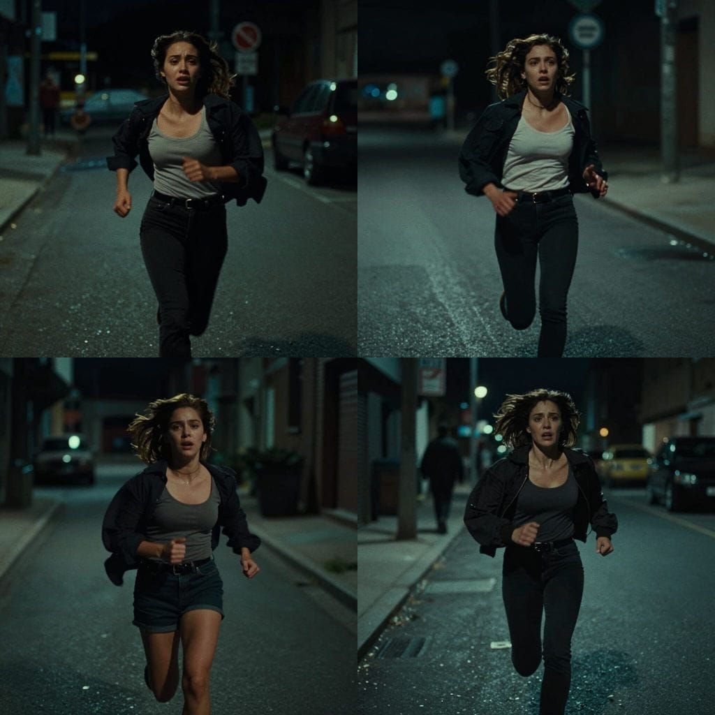 Mina's Terrified Dash Through Dark City Streets
