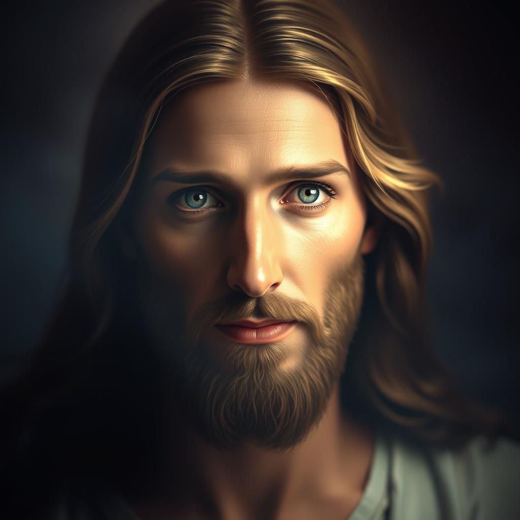 Serene Portrait of Jesus Christ in Dreamlike Realism