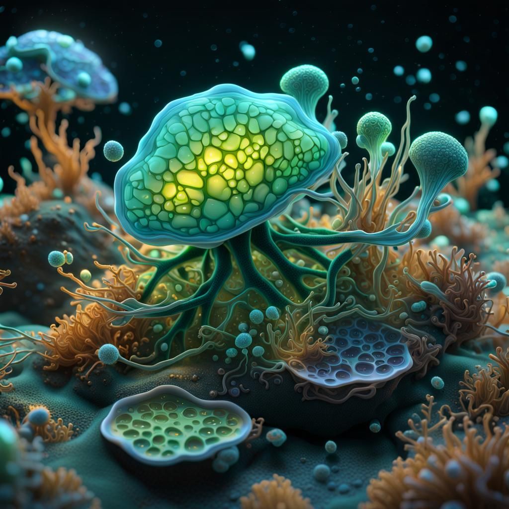 Microscopic Amoeba World in Hyperrealistic 3D