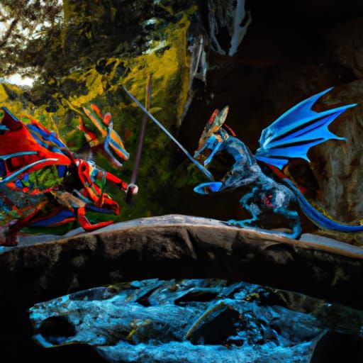 Epic Sword Fight on Forest Bridge