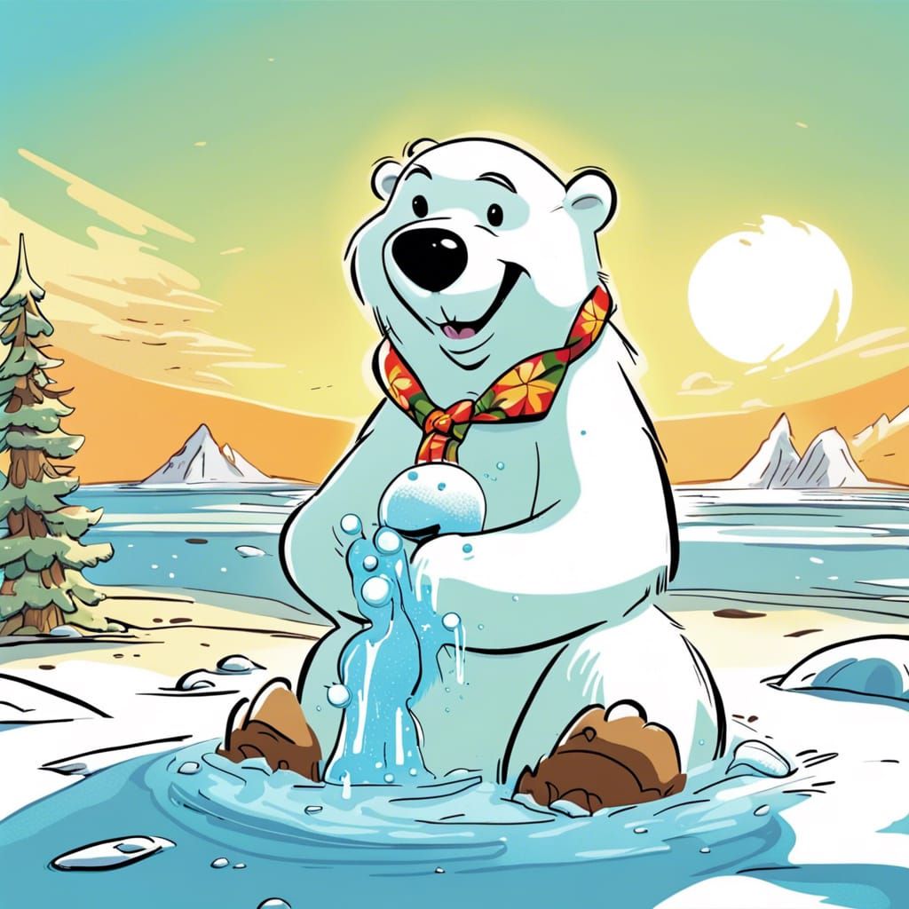Disney Polar Bear Sees Snowman Melt