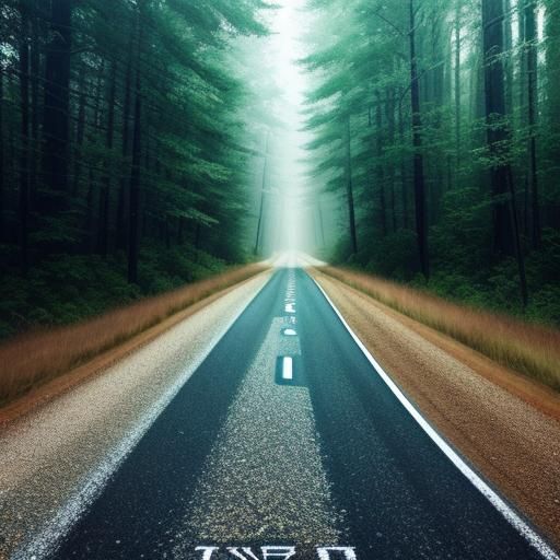 The roads represent a journey or path, familiar and yet lead...