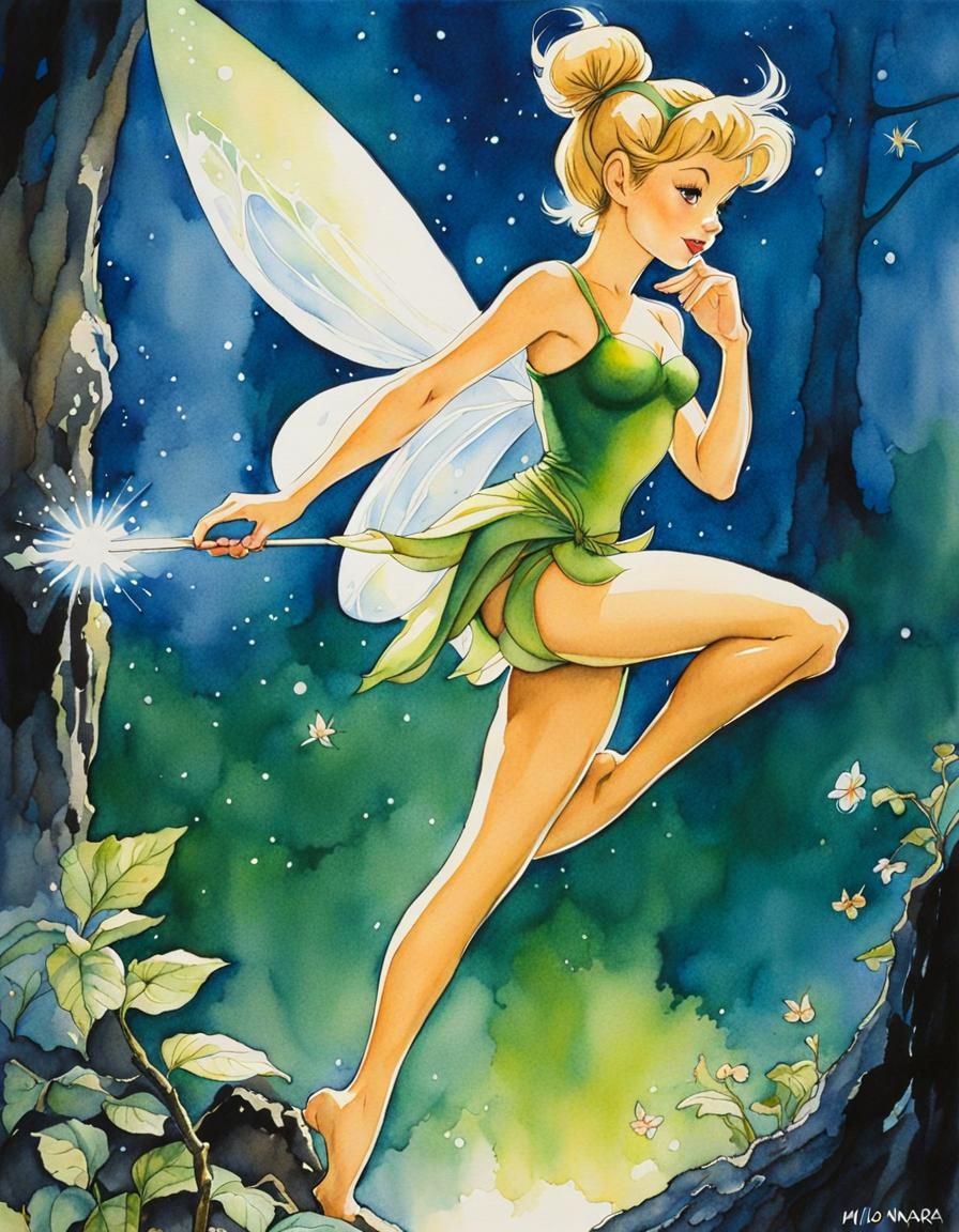 Tinkerbell Illustration in Manara Style