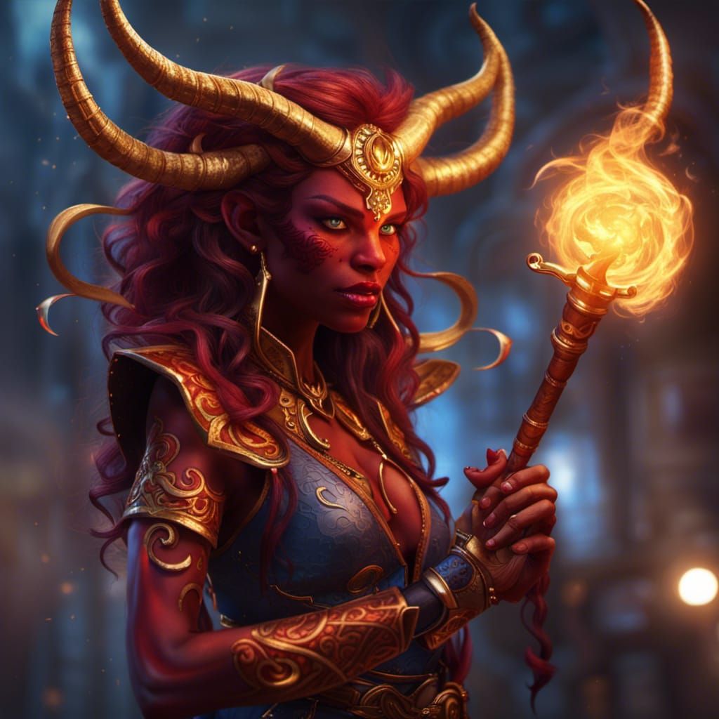 Xandra Blazeborn, Tiefling Warlock