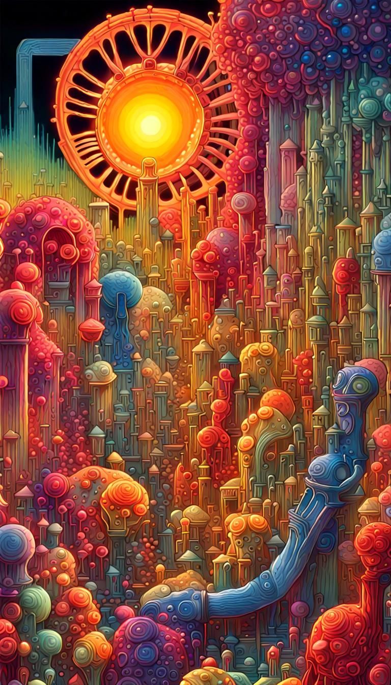 Viscous Words: Editorial Cartoon in Pop Surrealism Style