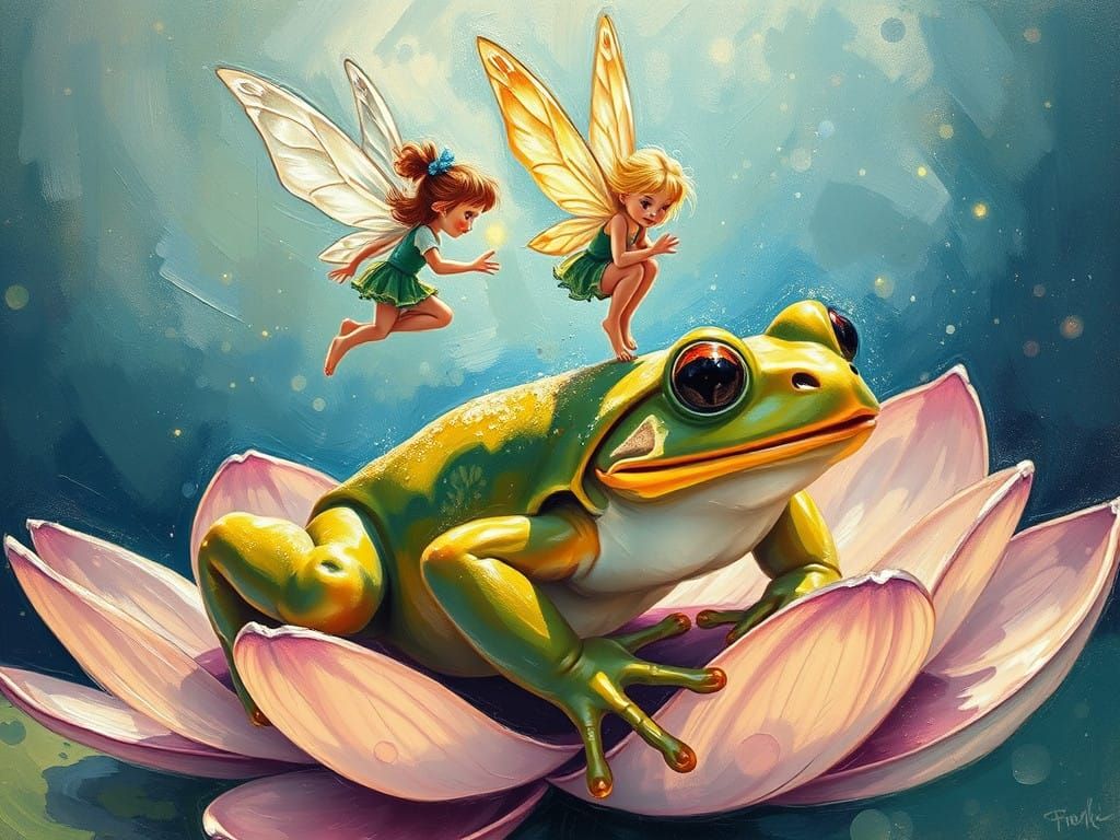 Whimsical Pixies Set Free in an Enchanted Wetlands Scene