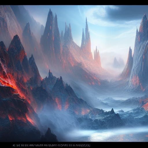 Fire and Ice World: Fantasy Concept Art