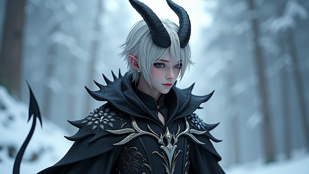 Wight Devil Seeking Warmth in Anime-Inspired 3D Art