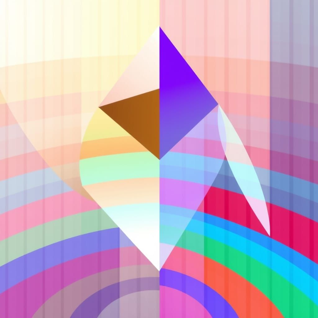 Vibrant Geometric Crystal Formations in Abstract Vector Art