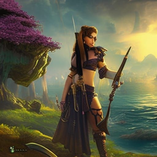 Detailed Pirate Wench Concept Art