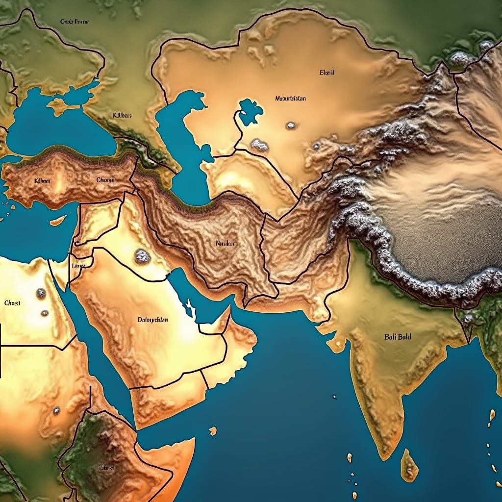 Detailed Map of Fictional Country Balourdistan