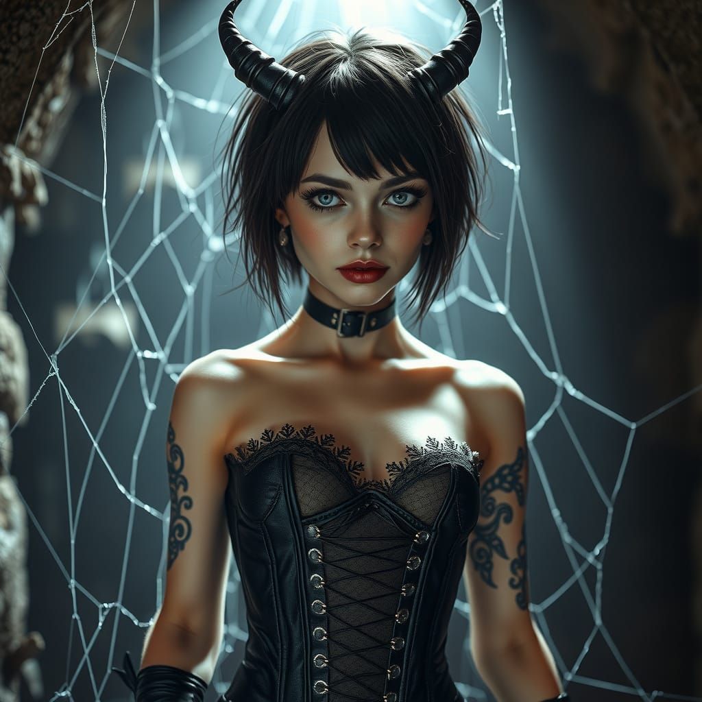 Dark Demon Queen in Dungeon Shadows