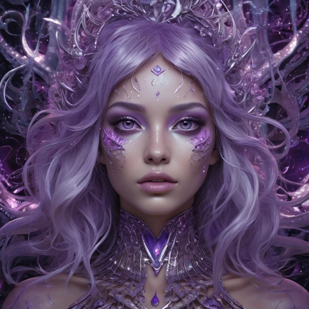 Purple Queen of the Universe: Cosmic Illustration