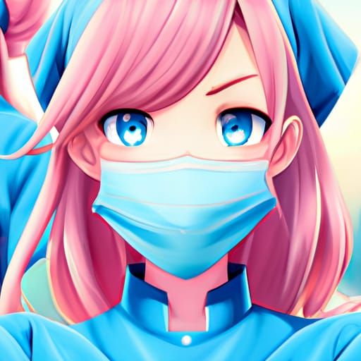Anime Style Illustration of a Kind Nurse