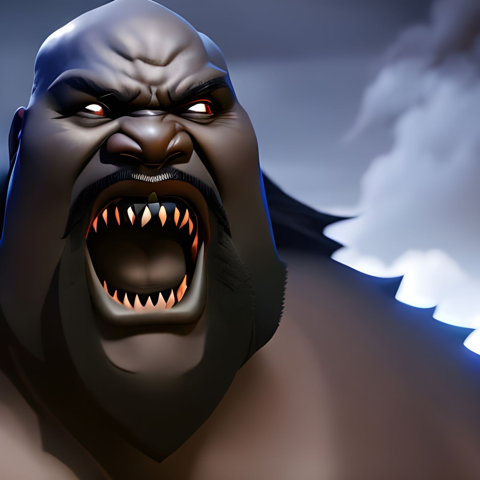 Shaq as Vampire in Detailed Digital Painting