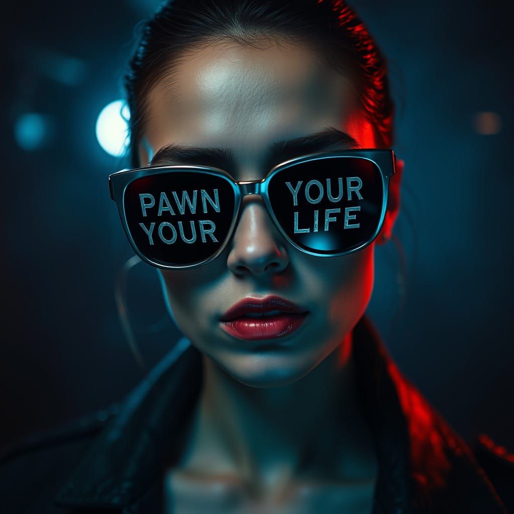 Enigmatic Woman in Moody, High-Contrast Setting