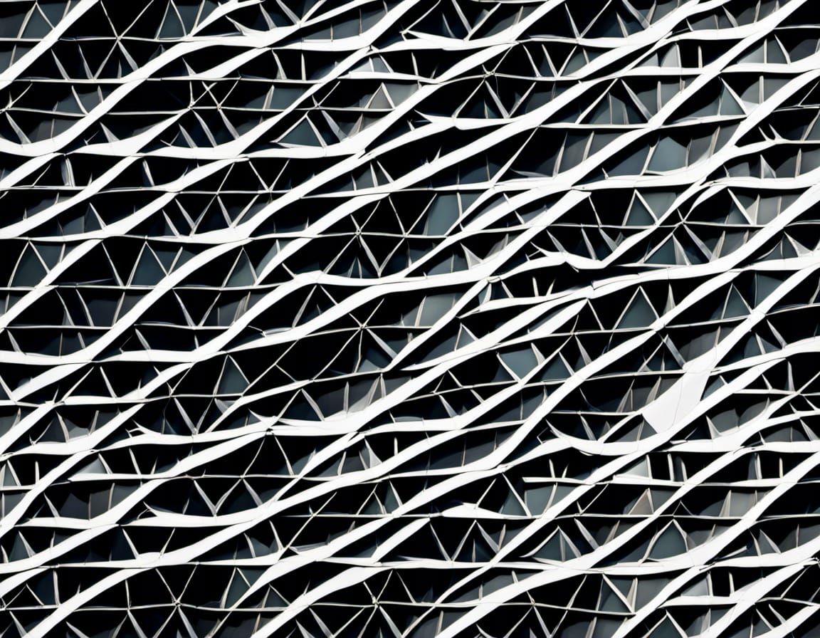 Detailed Architectural Facade in Moody Lighting