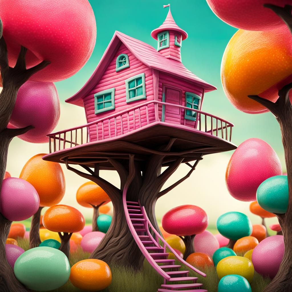 Blazing Jellybean Treehouse Inspired by Dr. Seuss