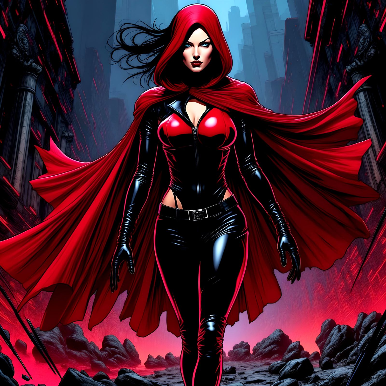 Scarlet Witch Comic Book Art by Brooks and Mumford