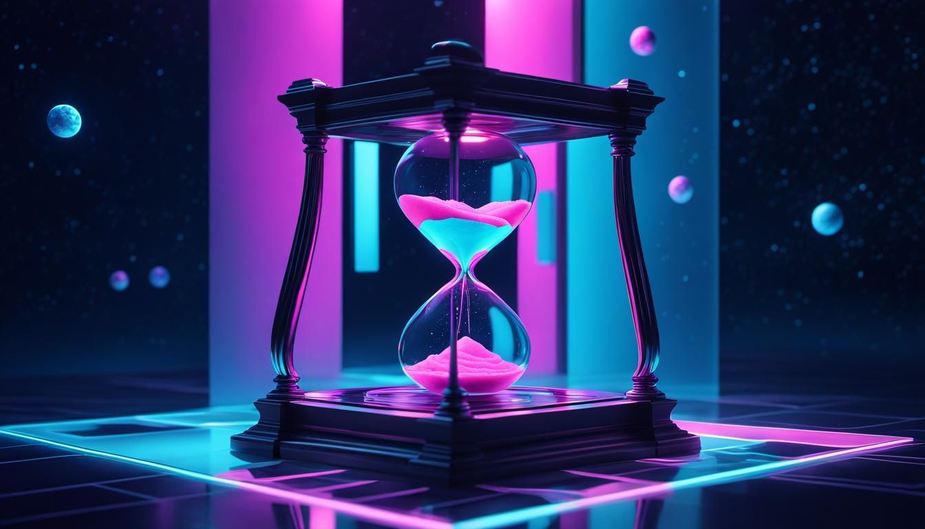 Vaporwave Hourglass