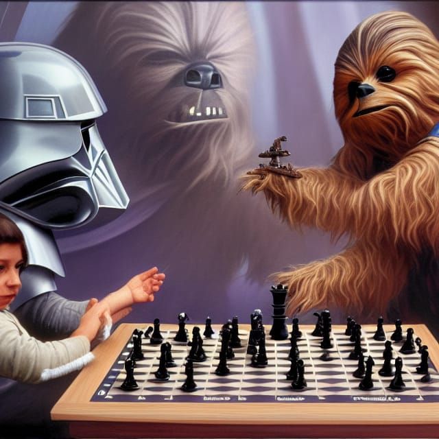 Ewoks Playing Holochess: Star Wars Concept Art