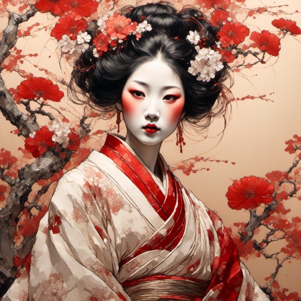 Ukiyo-e Portrait of a Japanese Lady