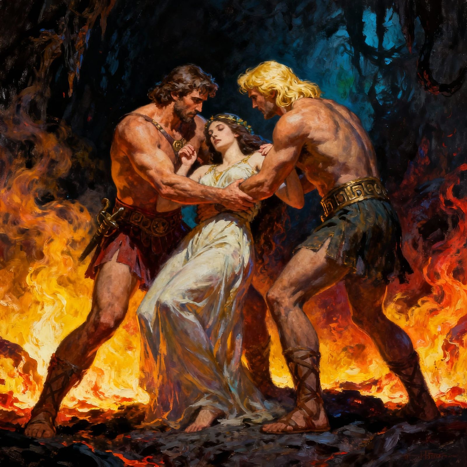 Greek Kings Abduct Persephone from Underworld