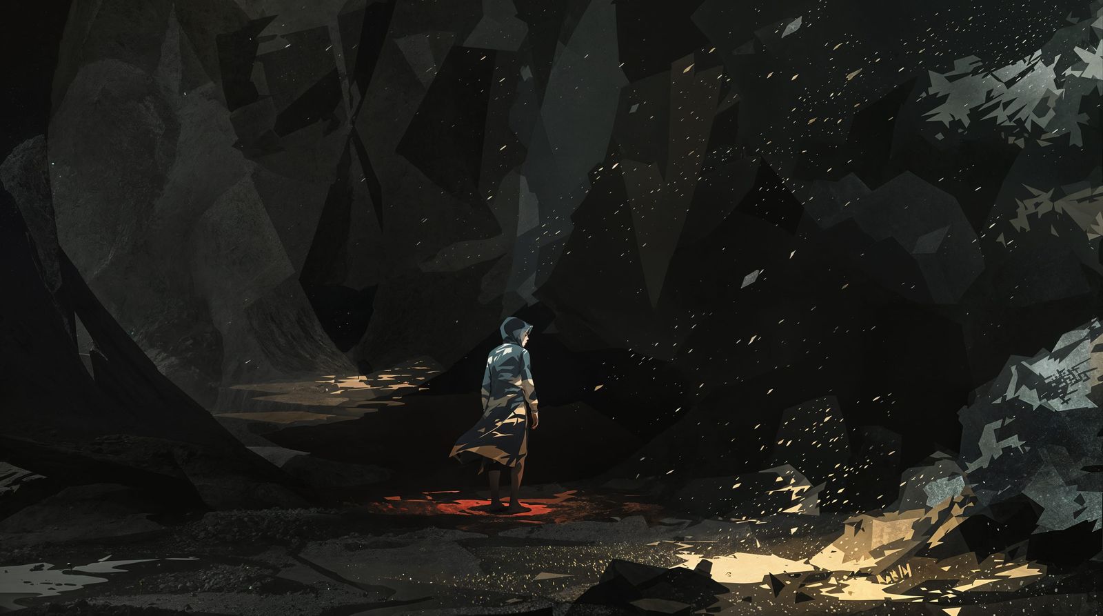 Whispers of a Wanderer in Mysterious Landscape