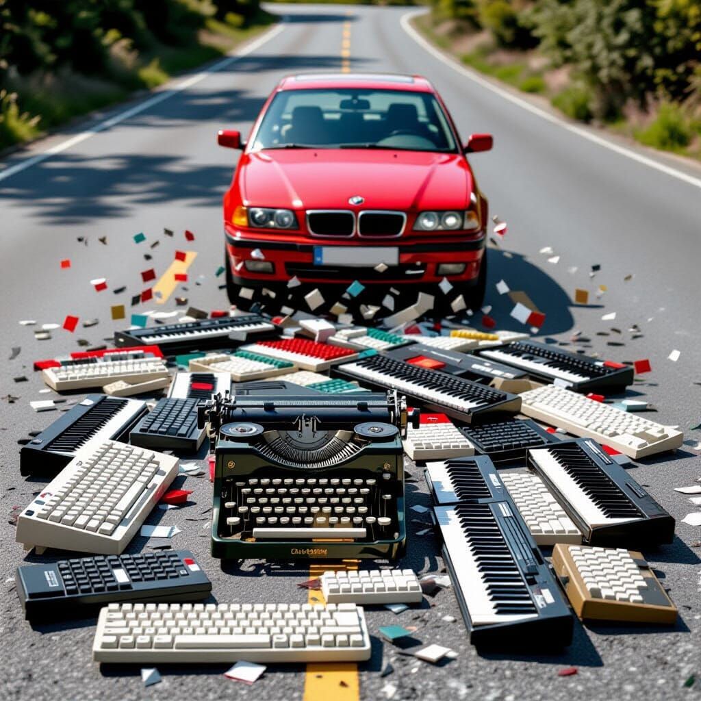 Keyboards Dismantled by Car: A History of Typing