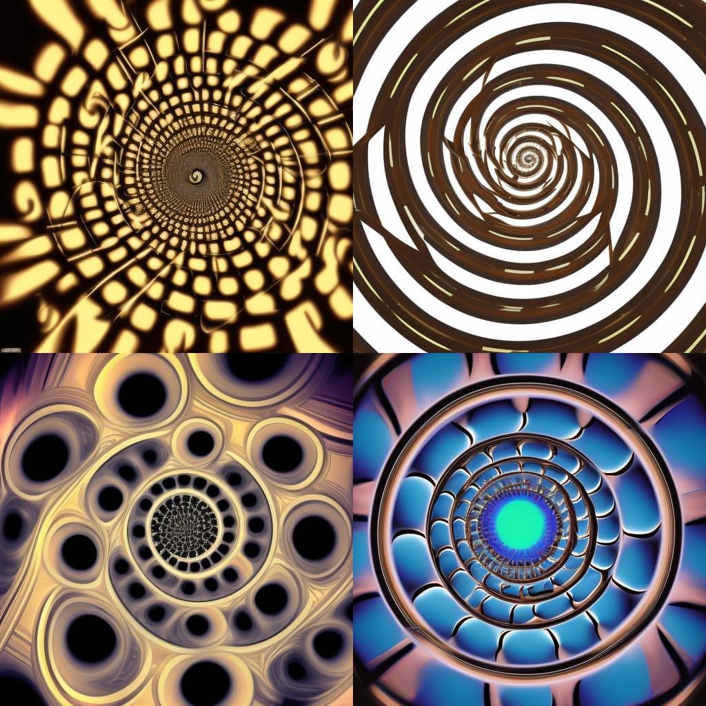 Infinite Clock Spiral in Droste Effect