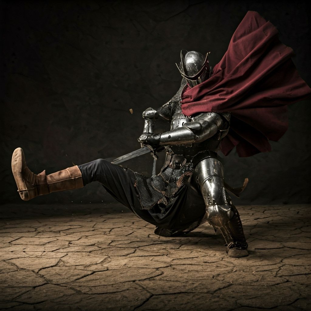 Knight Trips on Giant Sword During Charge