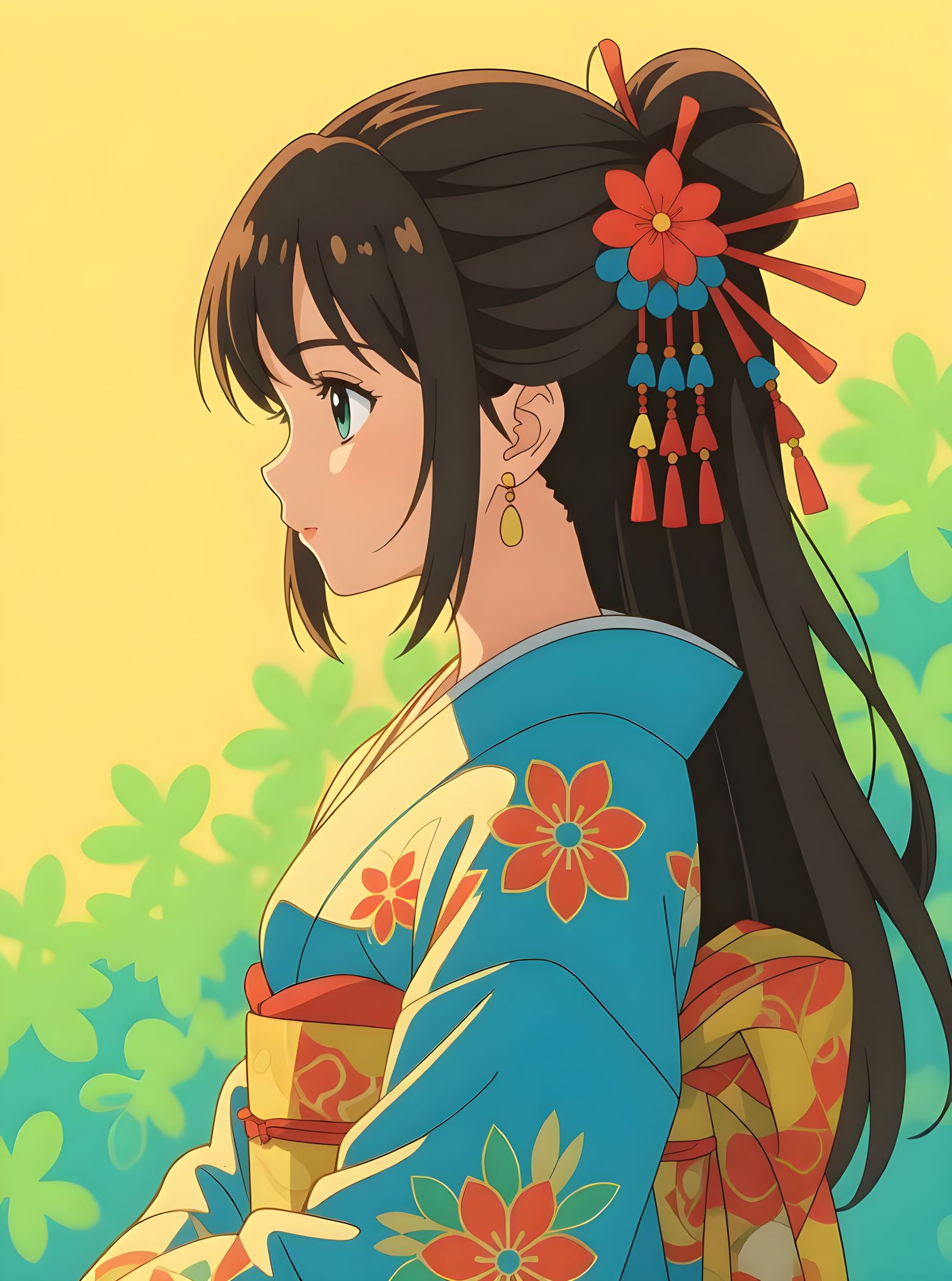 Beautiful Anime Girl Portrait in High Resolution