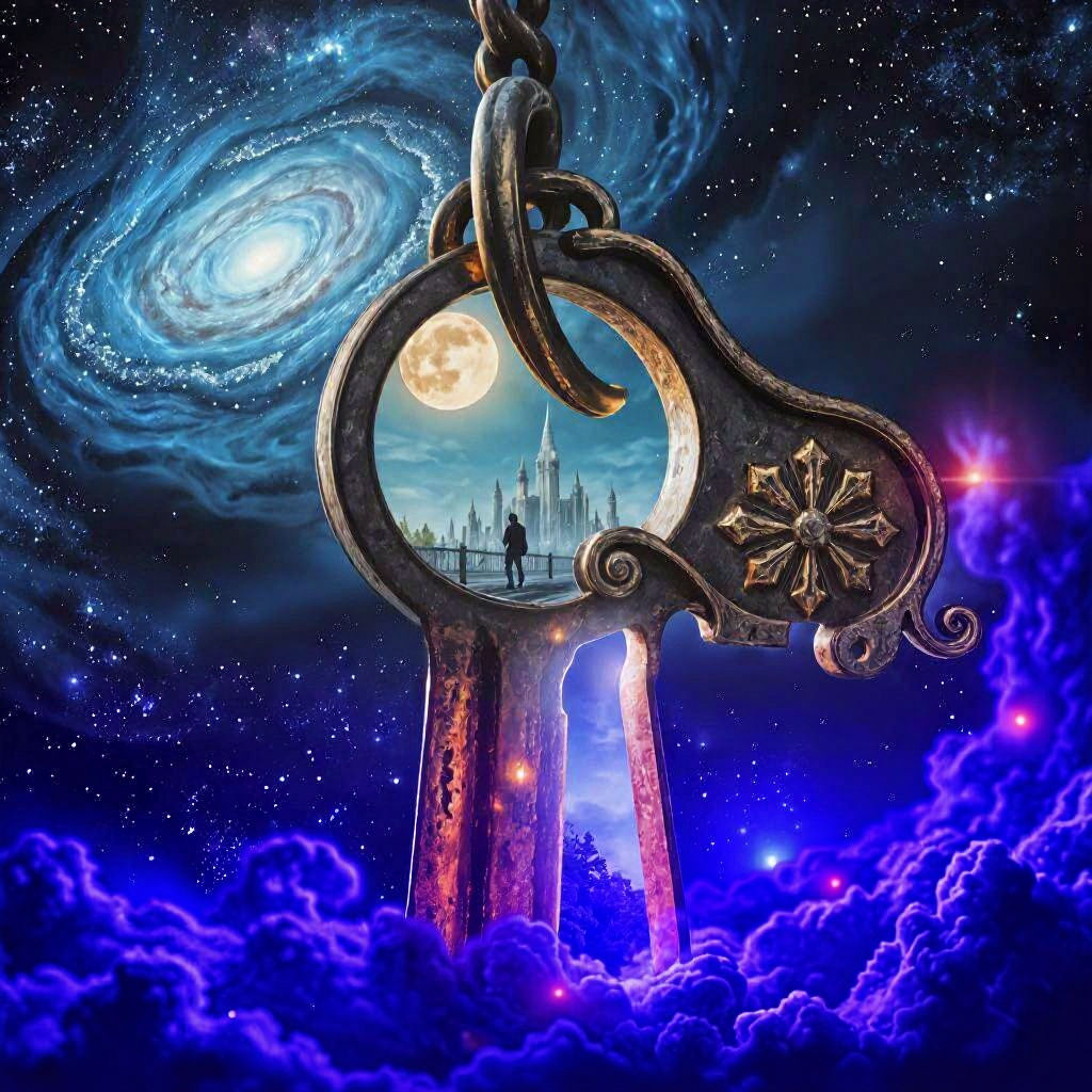 Ornate Key Unlocks Dreamworld in Cosmic Void