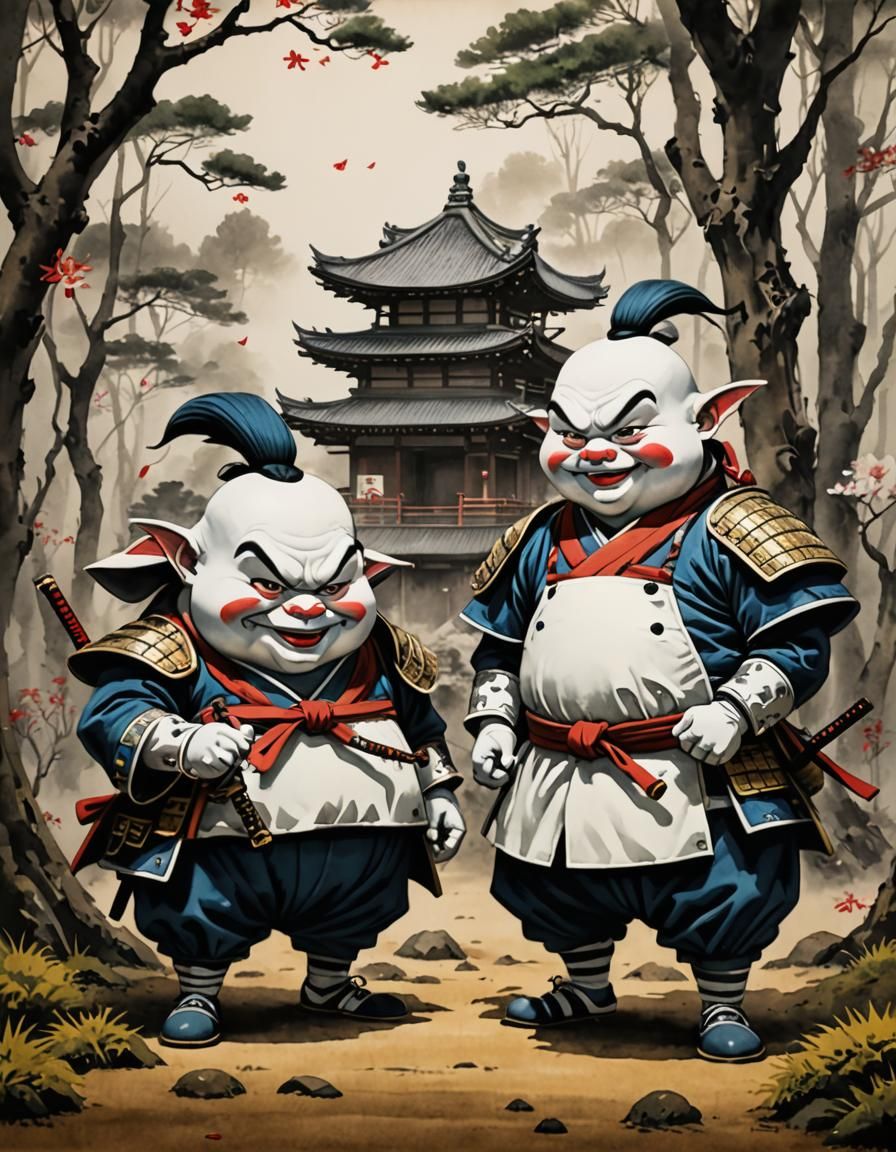 Tweedle Dee and Tweedle Dum in Japanese Wonderland II