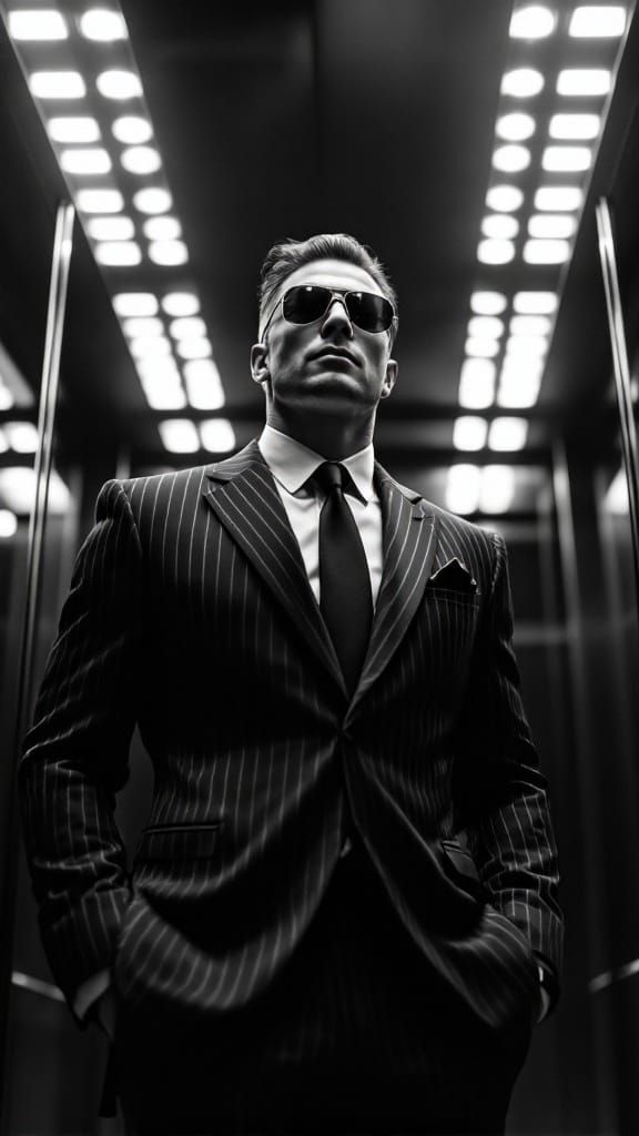 Hyper-Realistic Black and White Portrait of a Confident Man ...