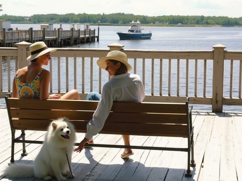 Chesapeake Bay Women in Elegant Conversation