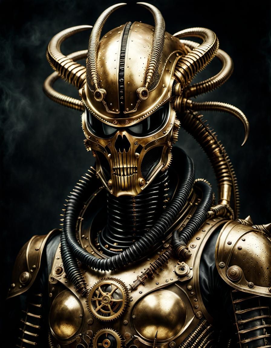 Steampunk Zombie Warrior in Wet Plate Style