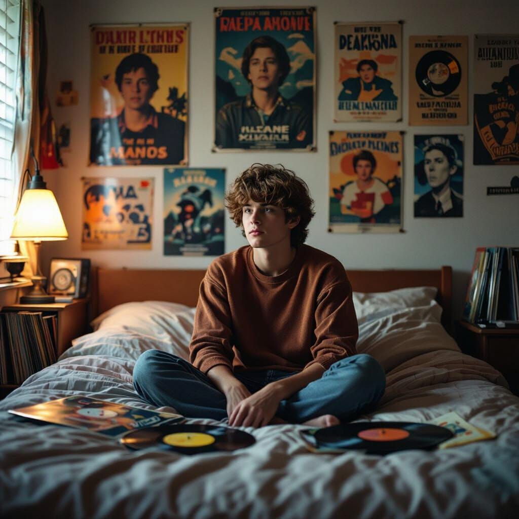 1960s Teenager's Room with Vintage Decor