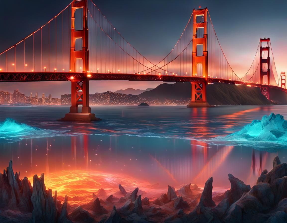 San Francisco 2323: Bioluminescent Underwater City