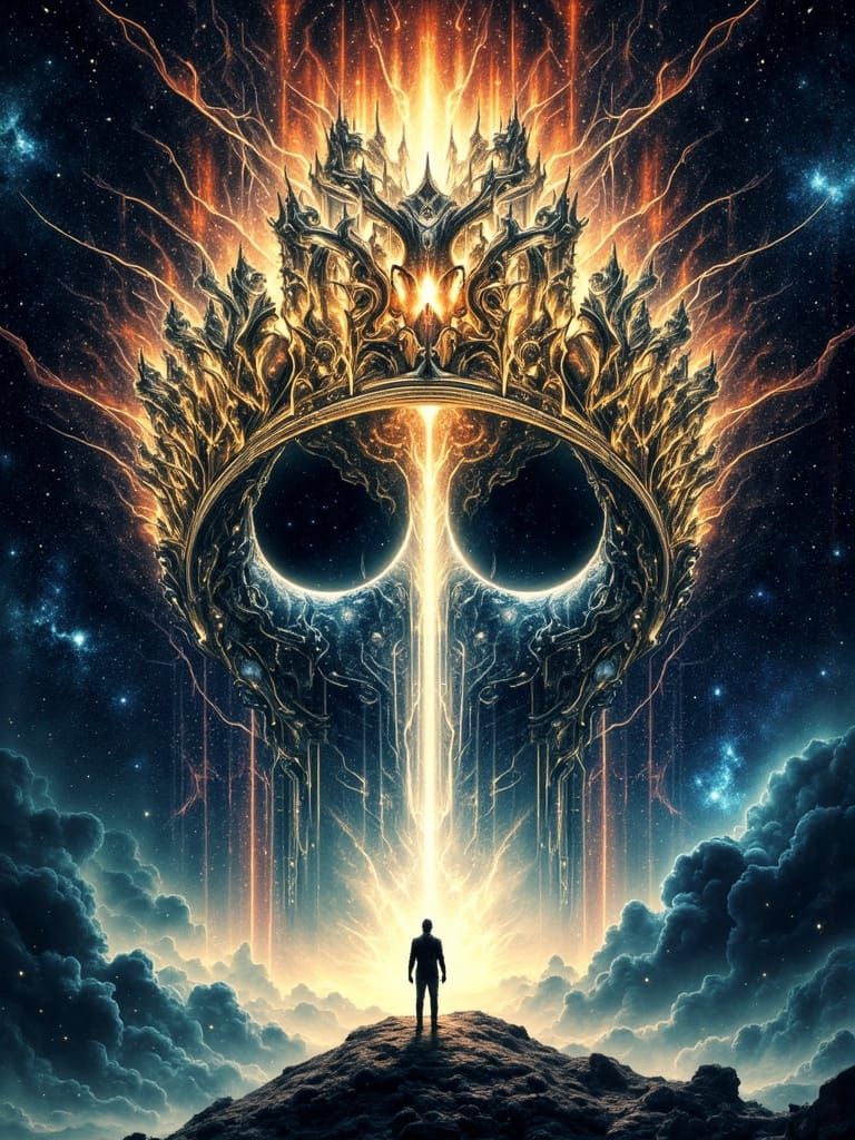 Epic Space Opera Crown of Galaxies Digital Painting