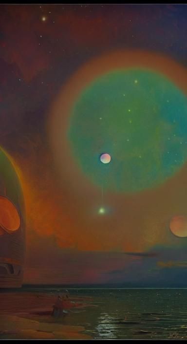 Retro Sci-Fi Alien City Book Cover Art