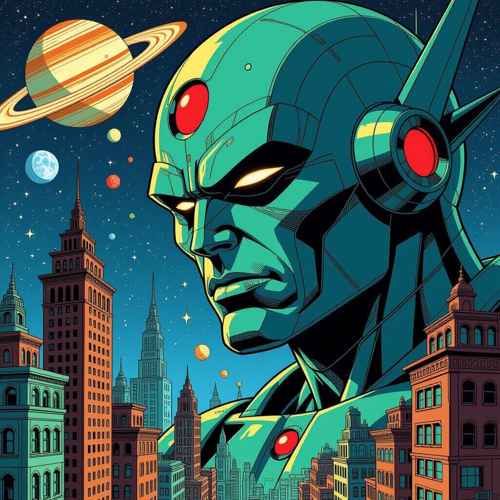 Galactic Characters in Cosmic Art Style