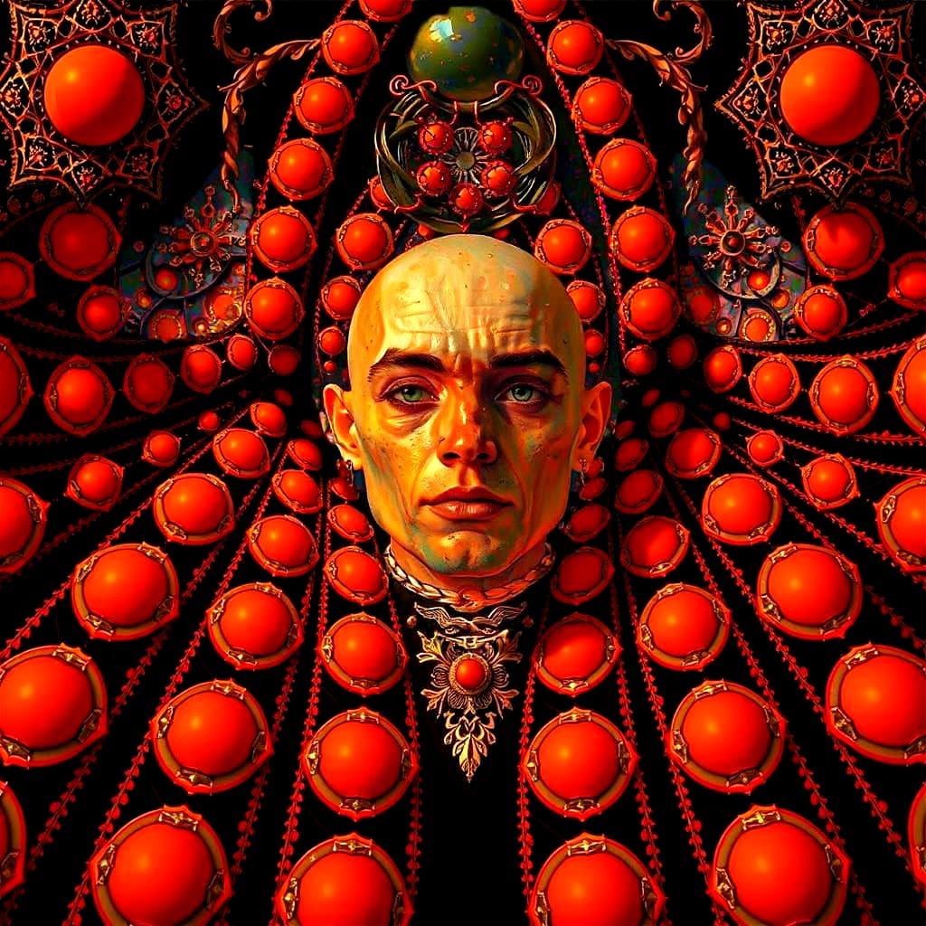 Geometric Hyperrealism in Vibrant Organic Forms