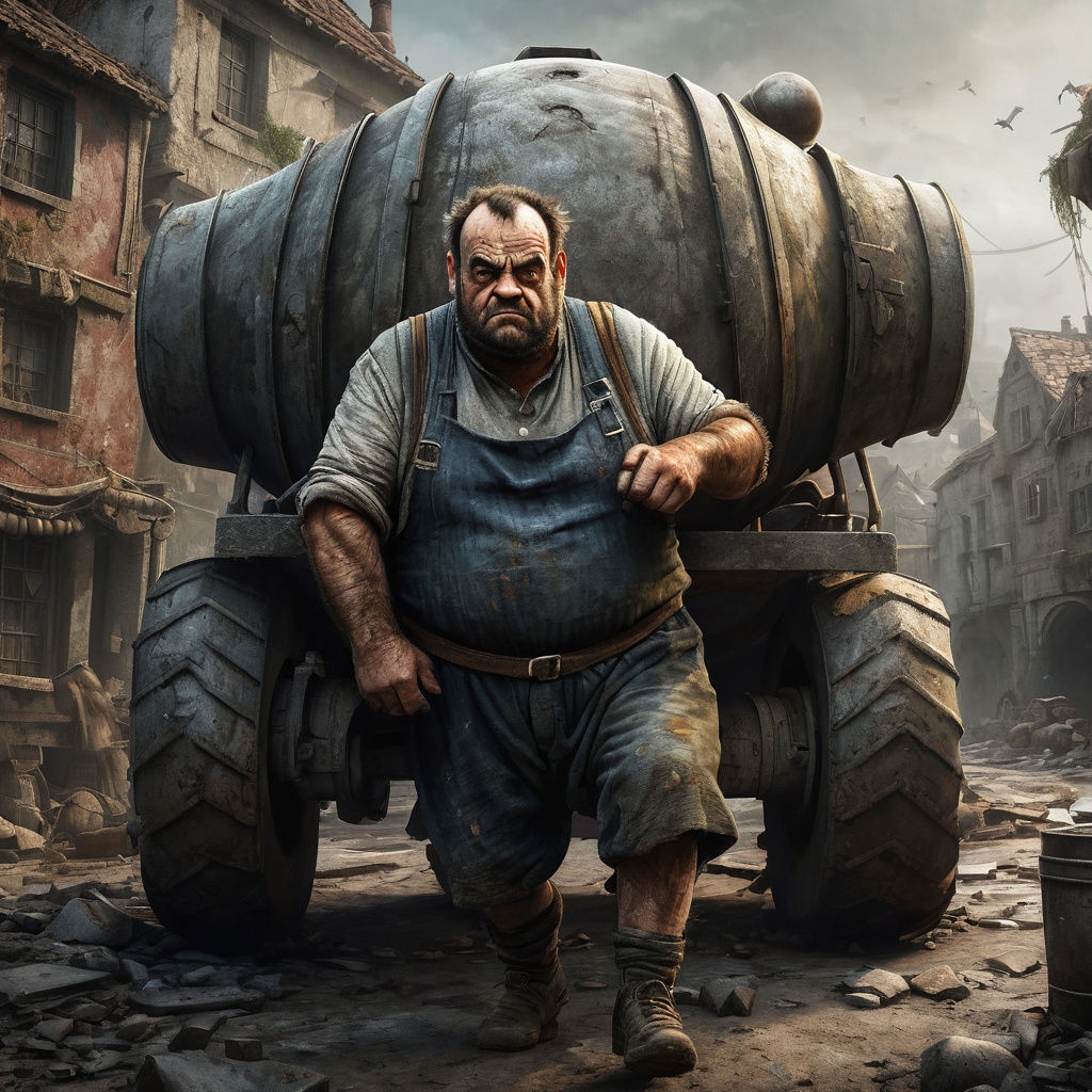 Orderly Mixes Concrete: Detailed Matte Painting