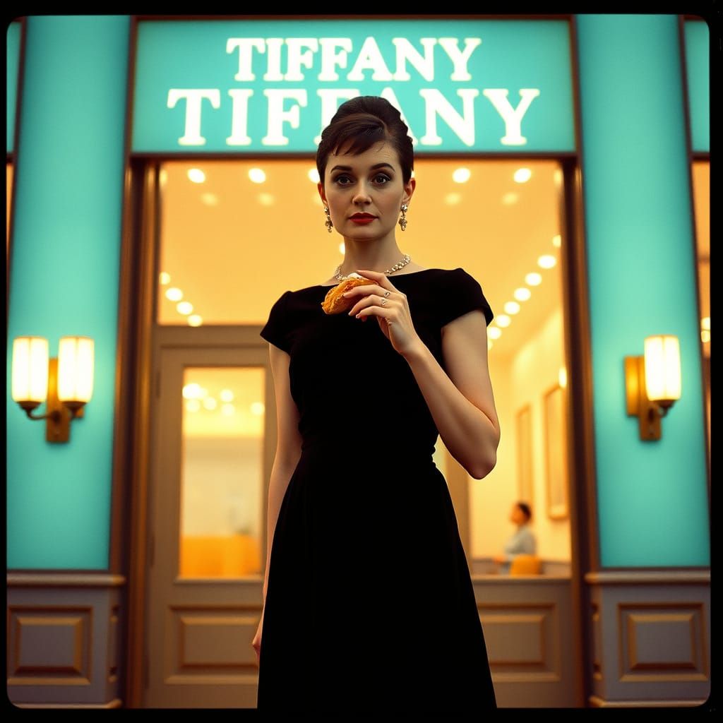 Audrey Hepburn in a Vintage Black Gown at Tiffany's